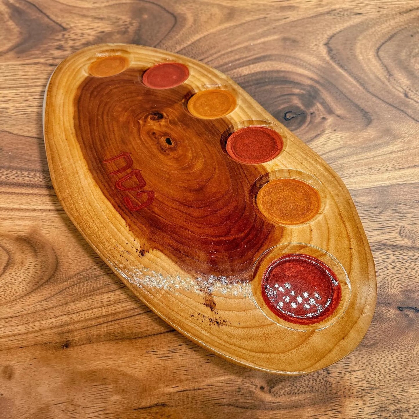Wood & Resin Passover Plate