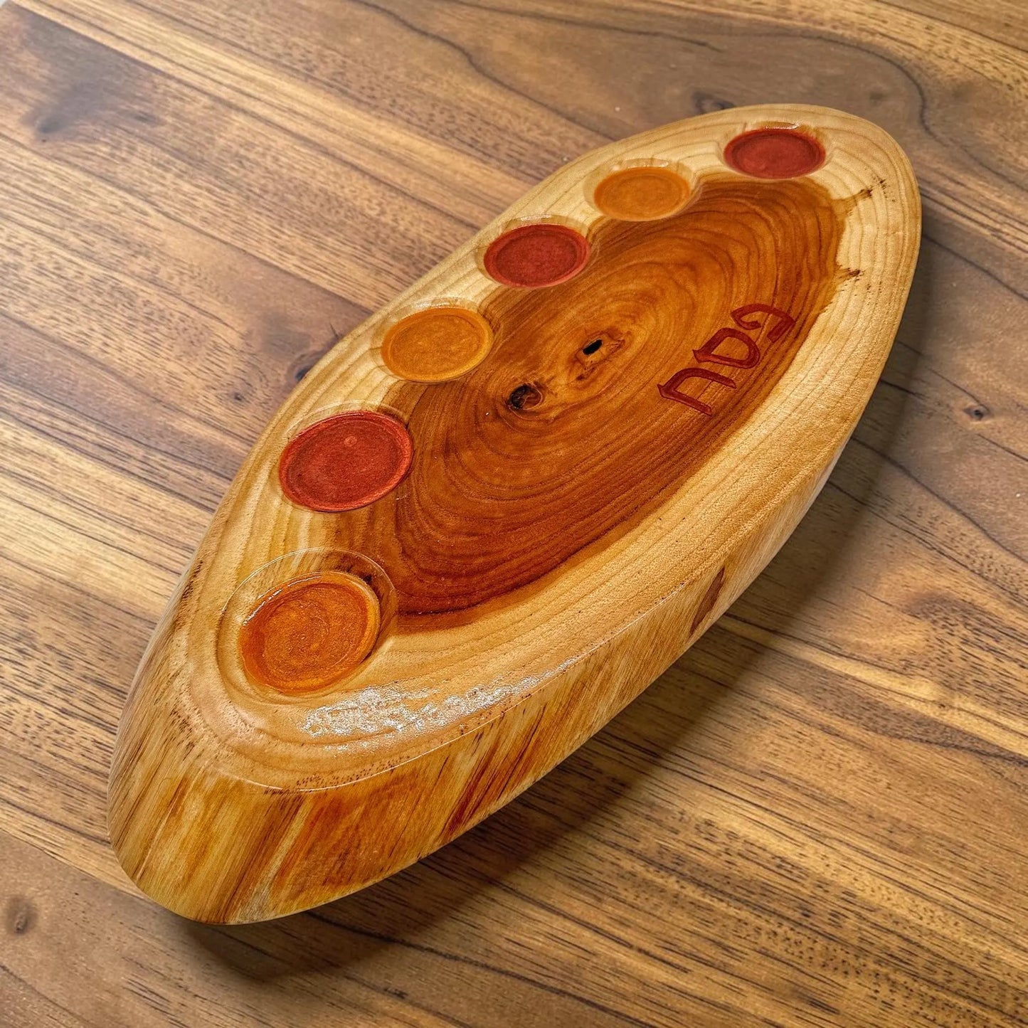 Wood & Resin Passover Plate