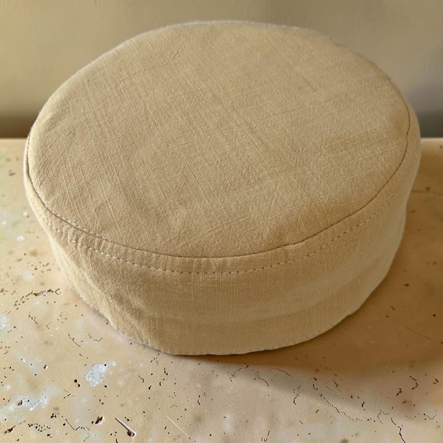 Beige & Antique Gold, Two-in-One Jewish Kippah