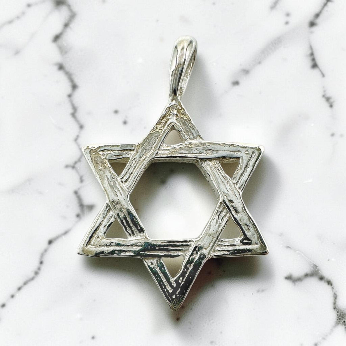 Collier étoile de David en argent sterling