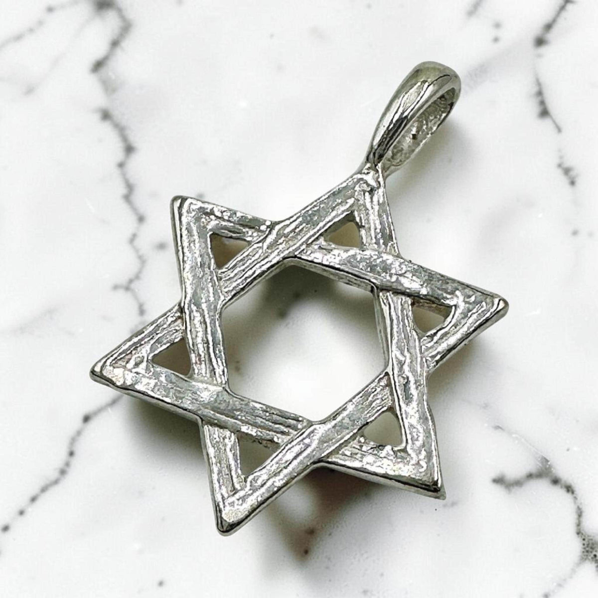 Collier étoile de David en argent sterling