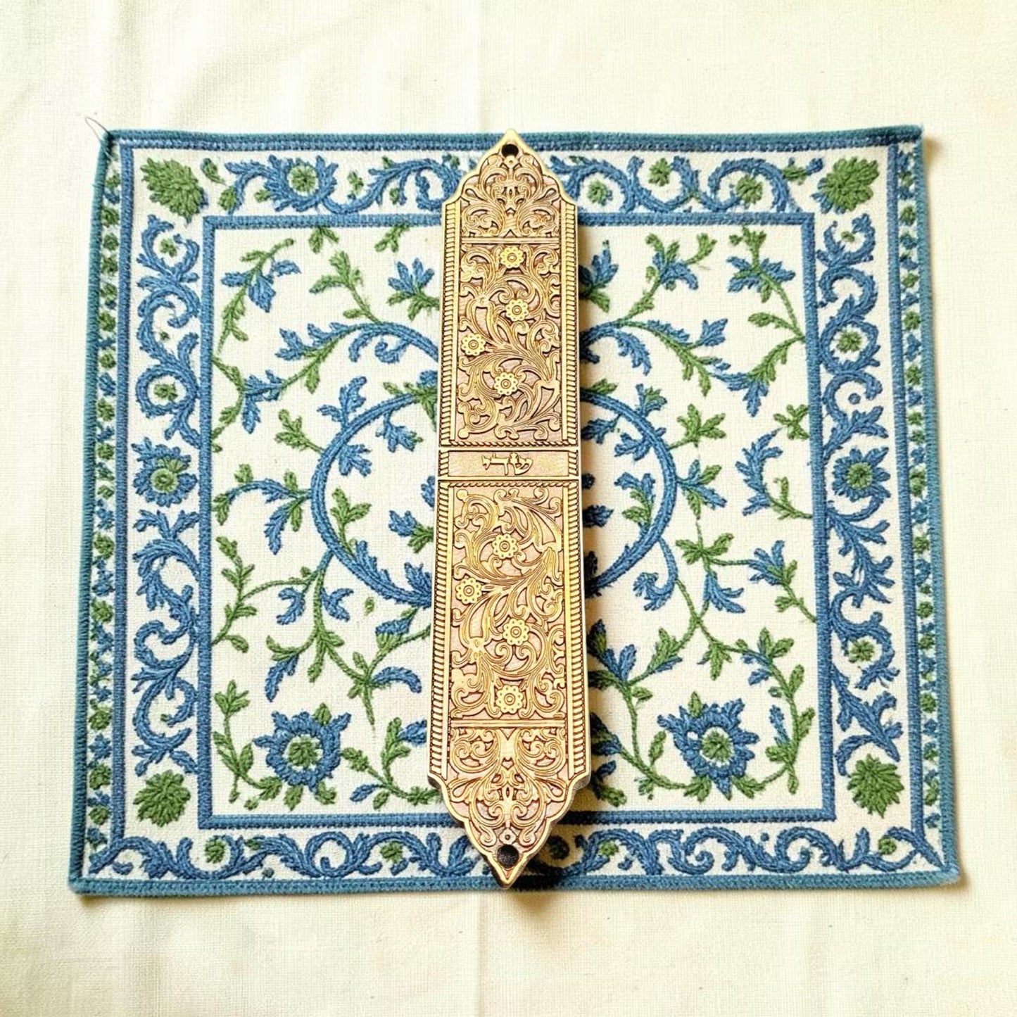 Moroccan Brass Mezuzah Case