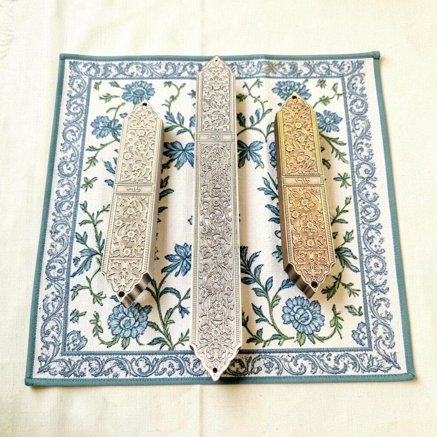 Moroccan Brass Mezuzah Case