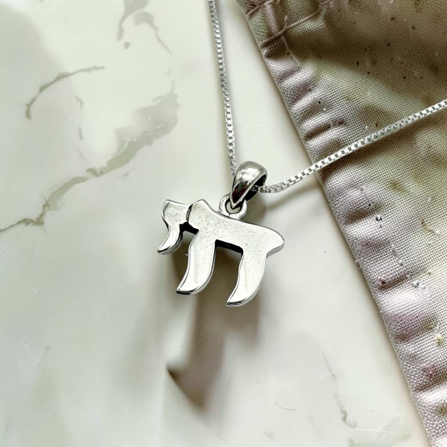 Sterling Silver Chai Necklace