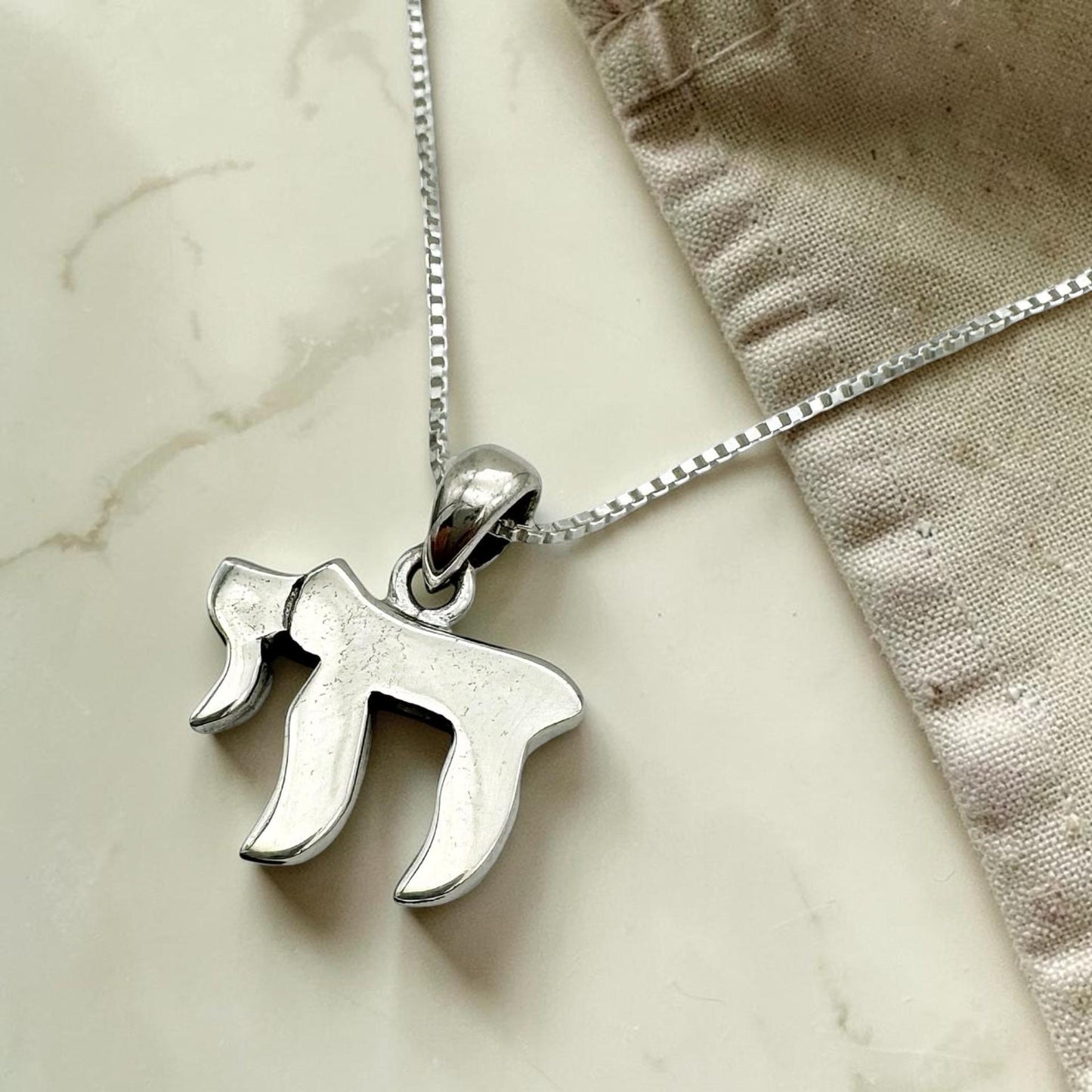 Sterling Silver Chai Necklace