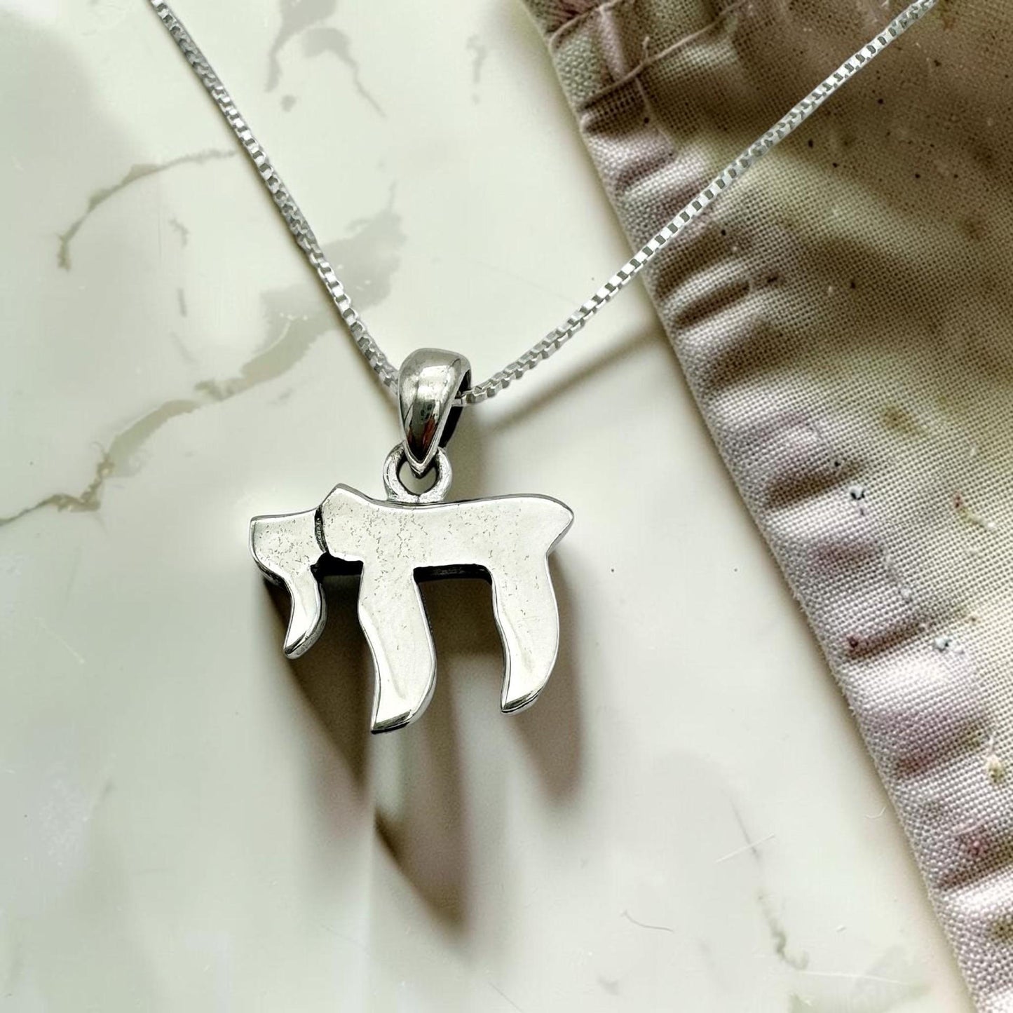 Sterling Silver Chai Necklace