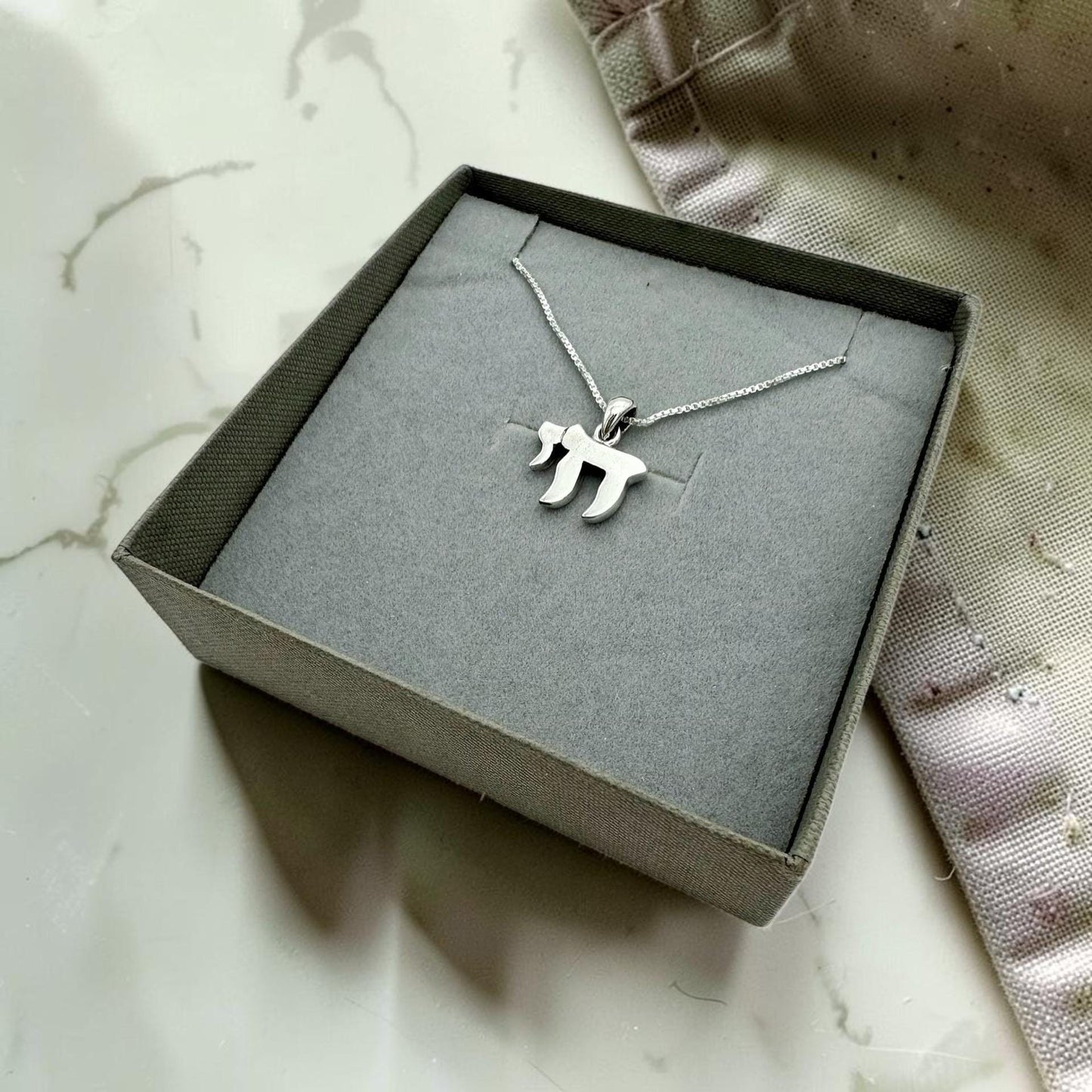 Sterling Silver Chai Necklace