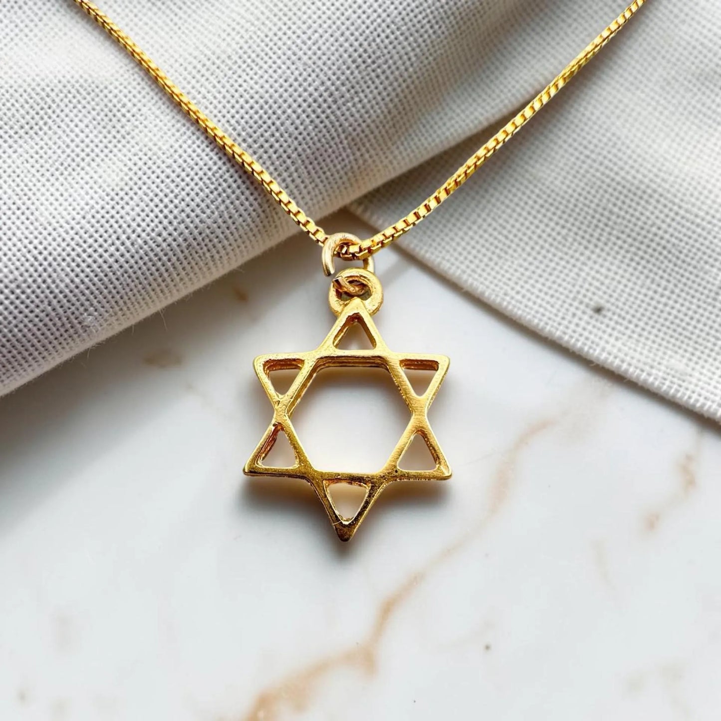 Gold Filled Star of David Necklace