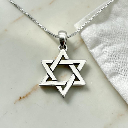 שרשרת מגן דוד כסף