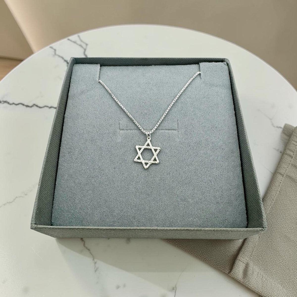 שרשרת מגן דוד כסף סטרלינג/גולדפילד