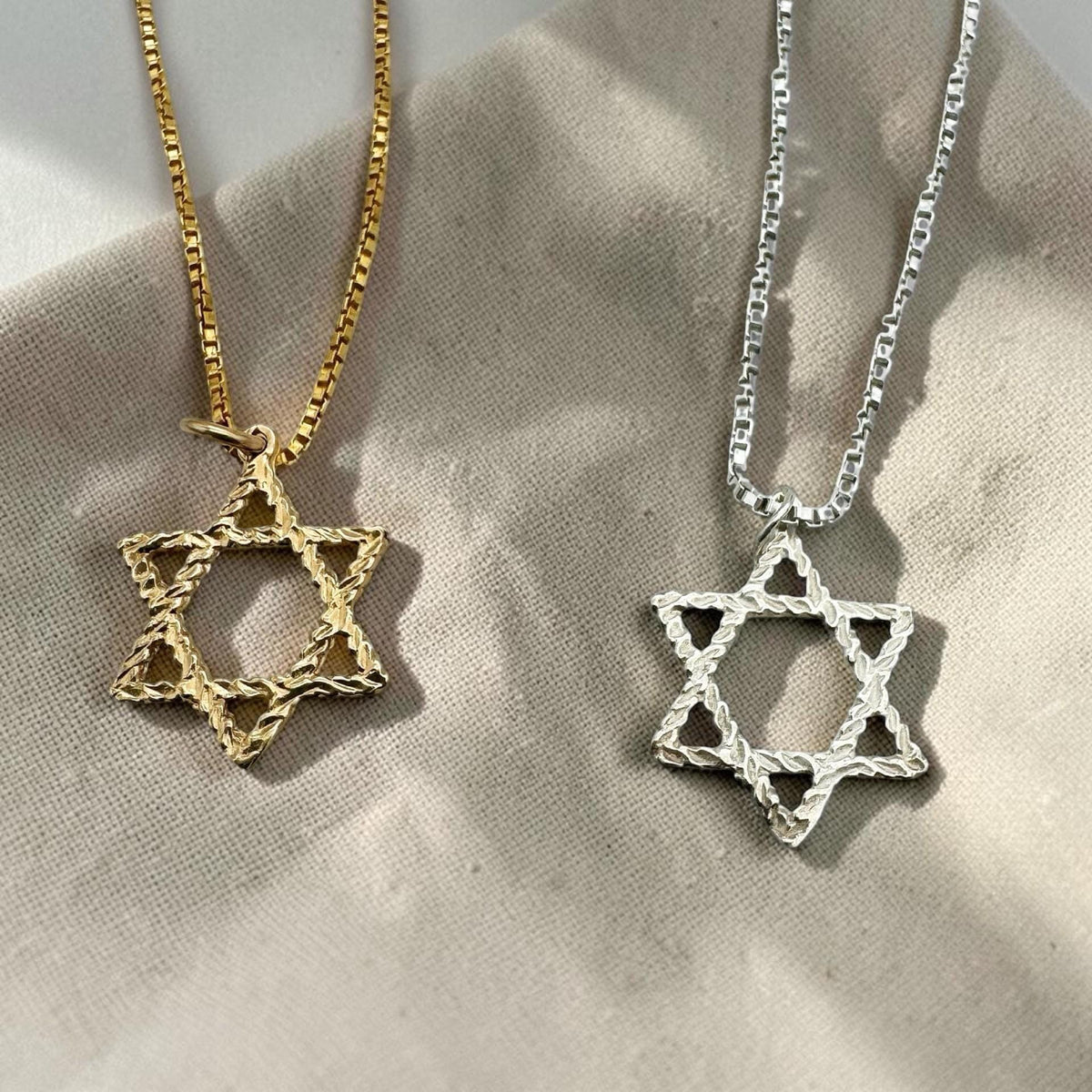 שרשרת מגן דוד כסף סטרלינג/גולדפילד