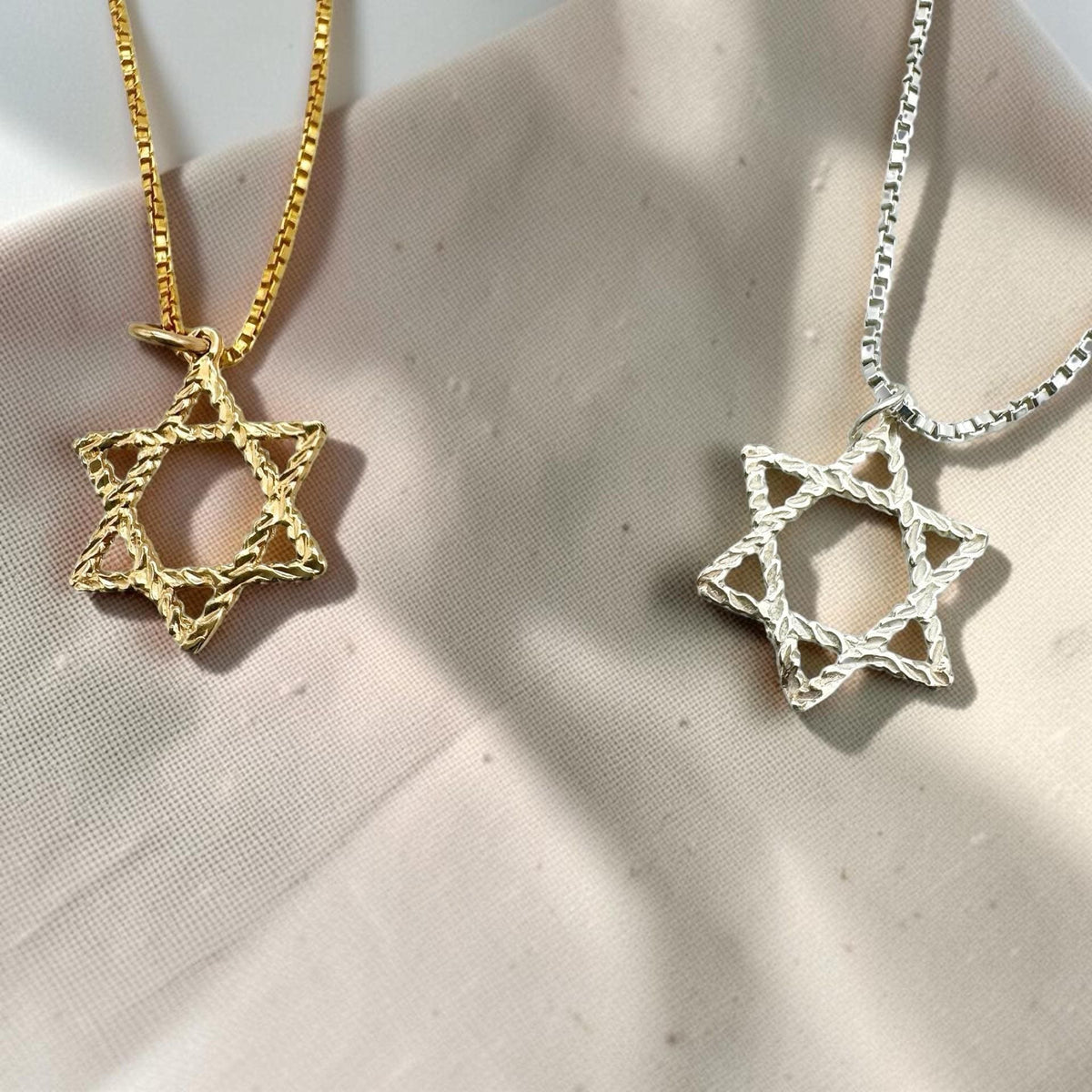 שרשרת מגן דוד כסף סטרלינג/גולדפילד