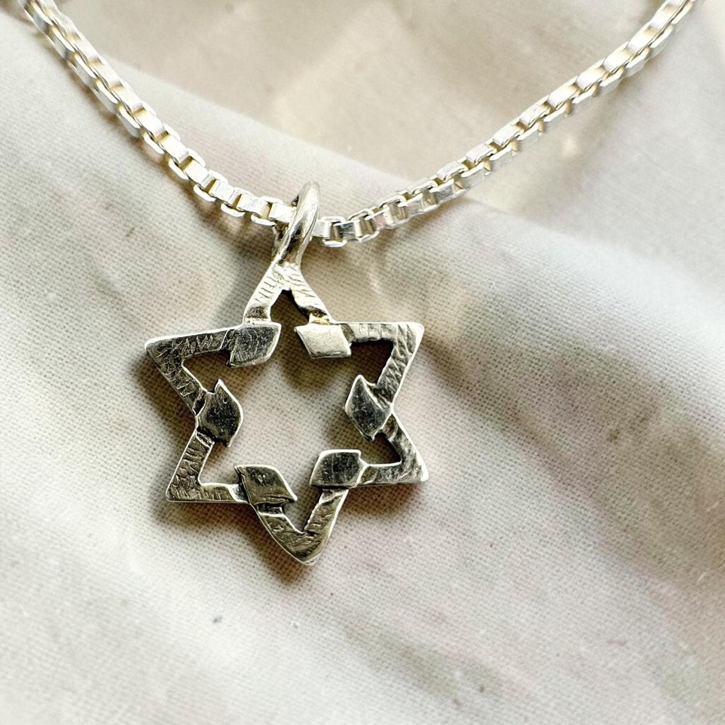 Sterling Silver/Gold Filled Star of David Necklace