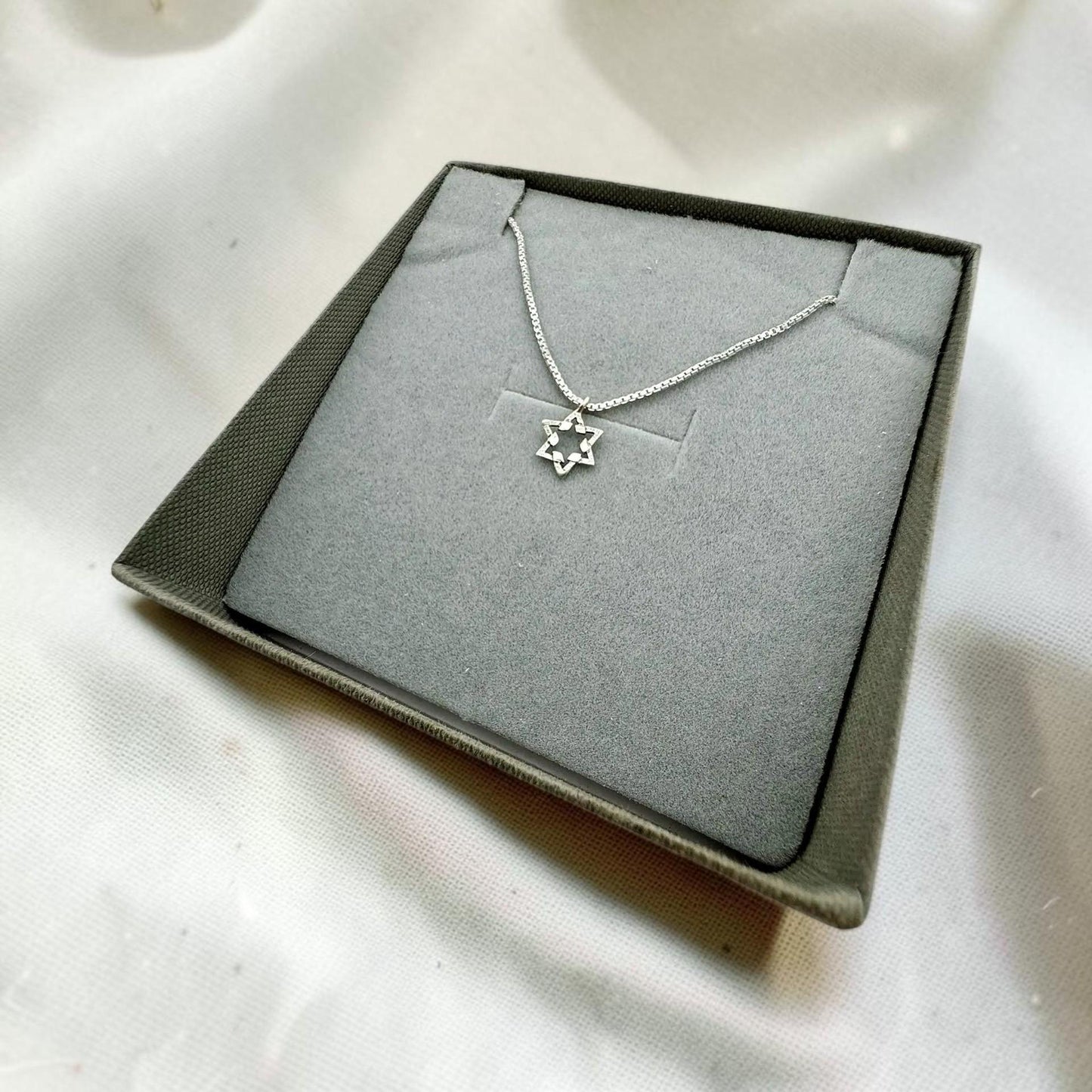 Sterling Silver/Gold Filled Star of David Necklace