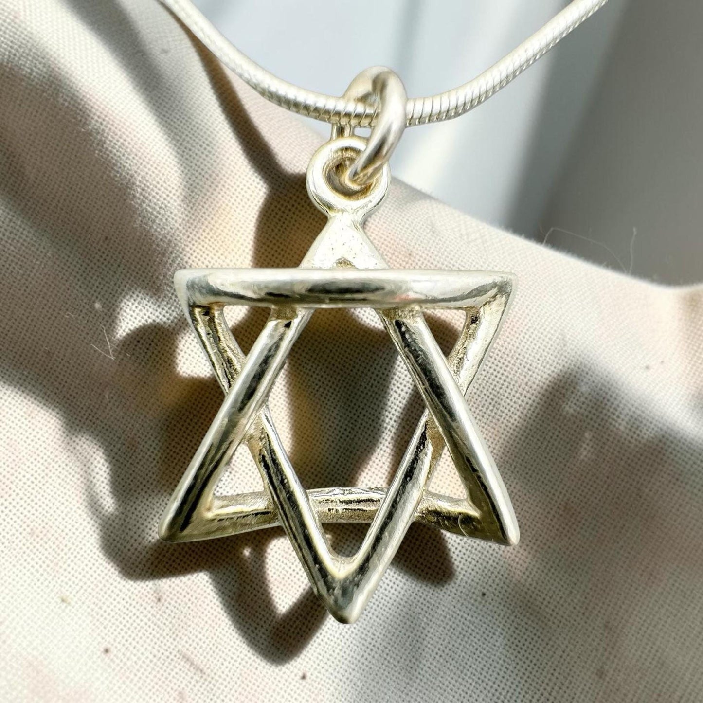 Sterling Silver/Gold Filled Star of David Necklace
