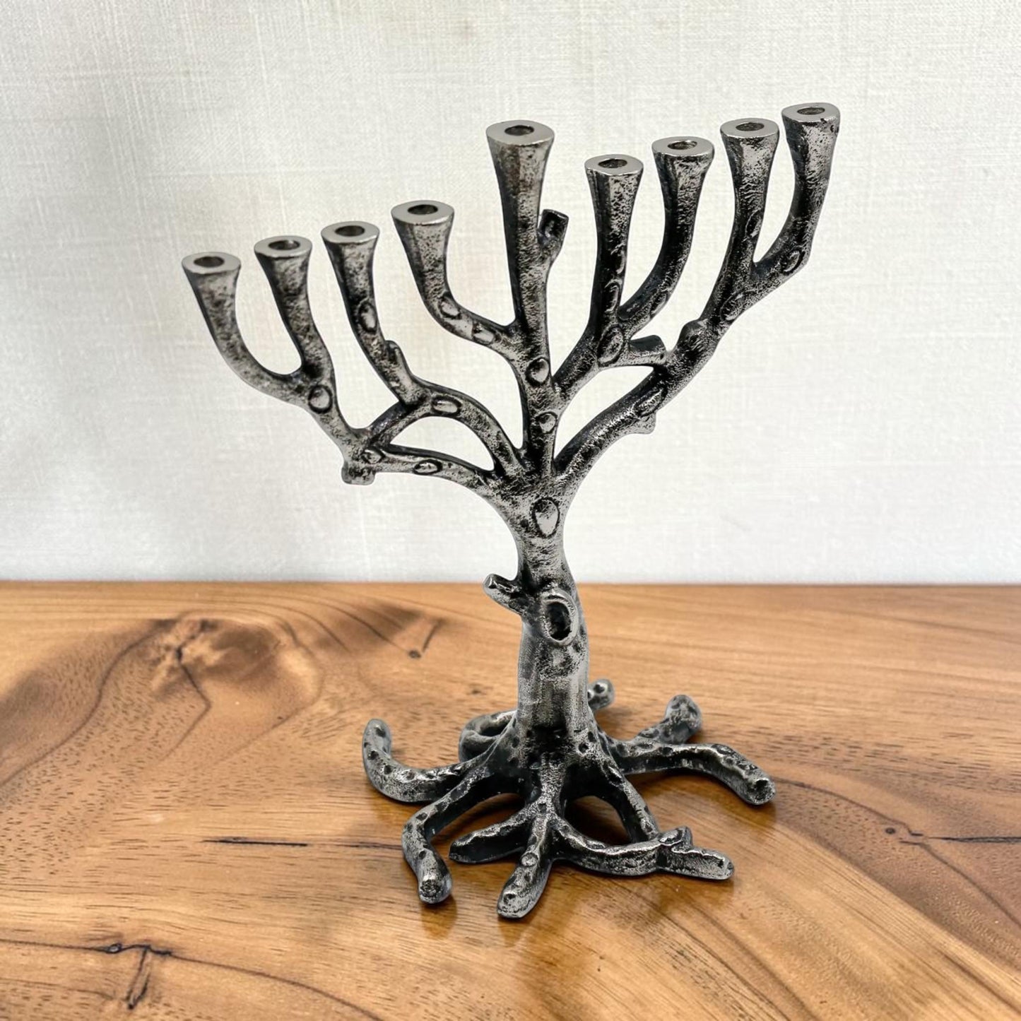 Tree of Life Pewter Menorah