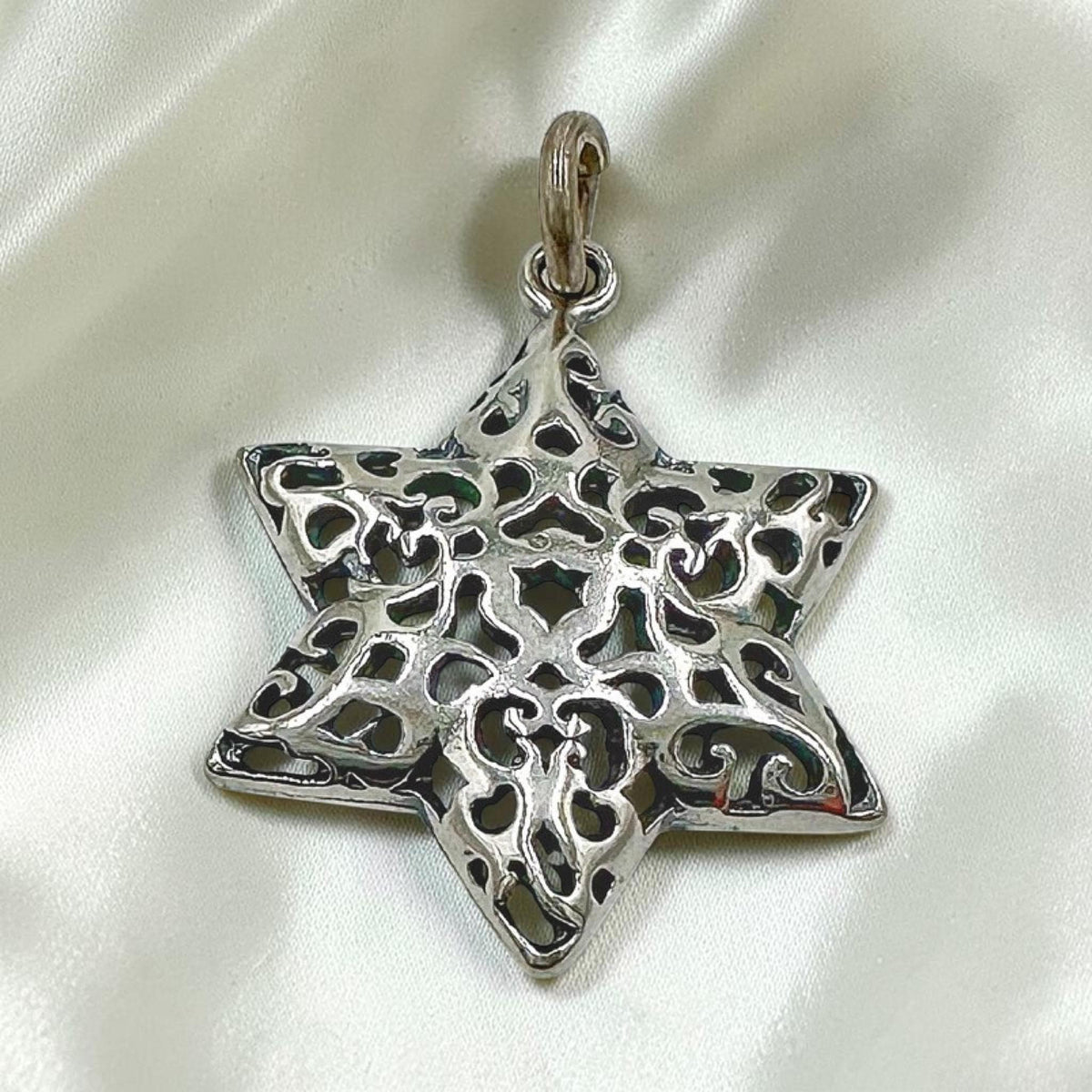 Collier étoile de David en argent sterling