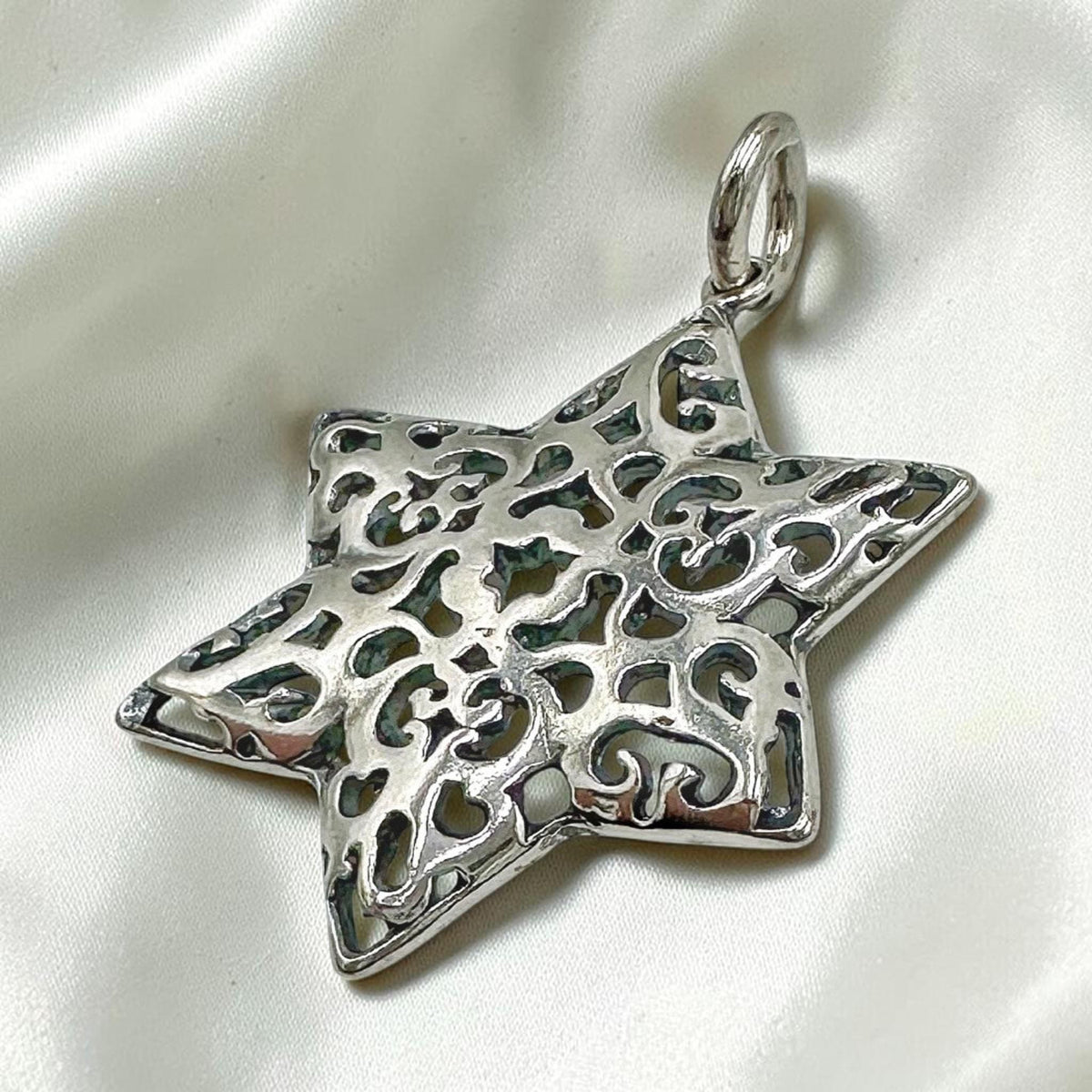 Collier étoile de David en argent sterling