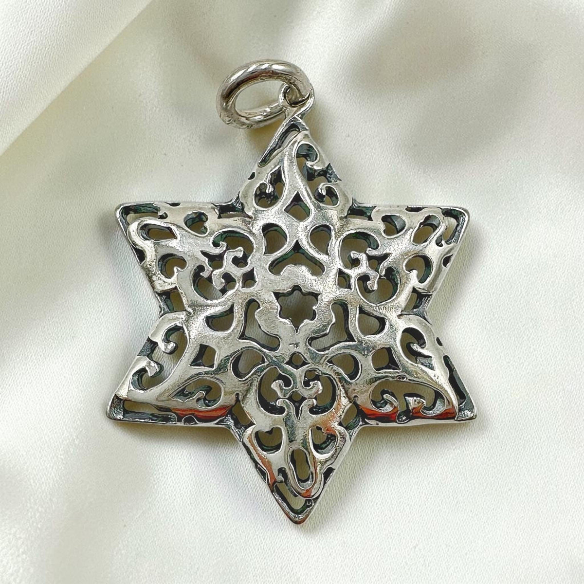 Collier étoile de David en argent sterling