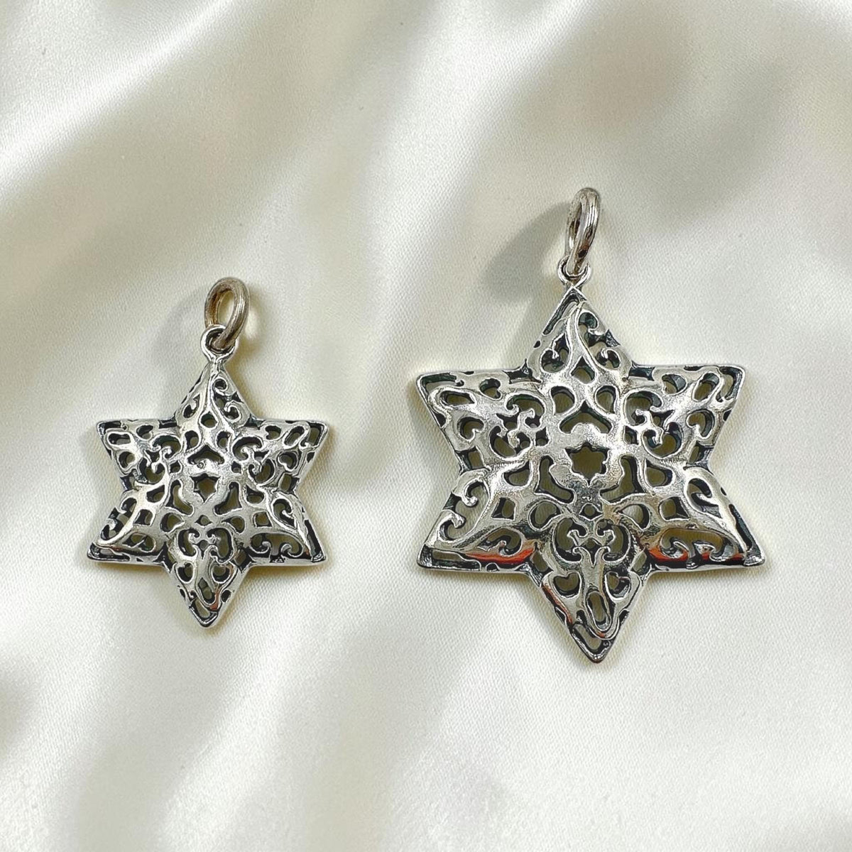 Collier étoile de David en argent sterling
