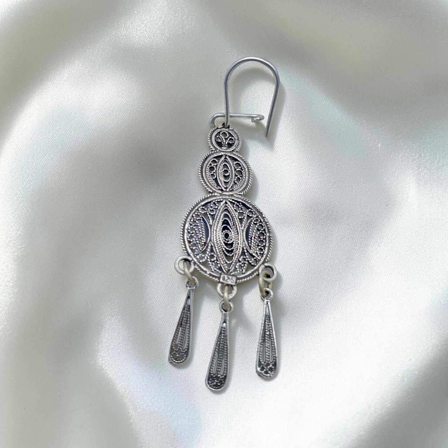 Sterling Silver Blue Eye Azurite Earrings