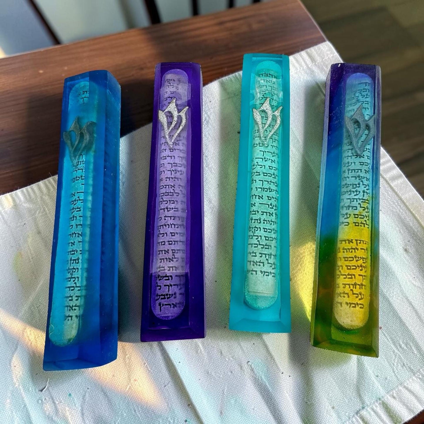 Handmade Resin Mezuzah Case
