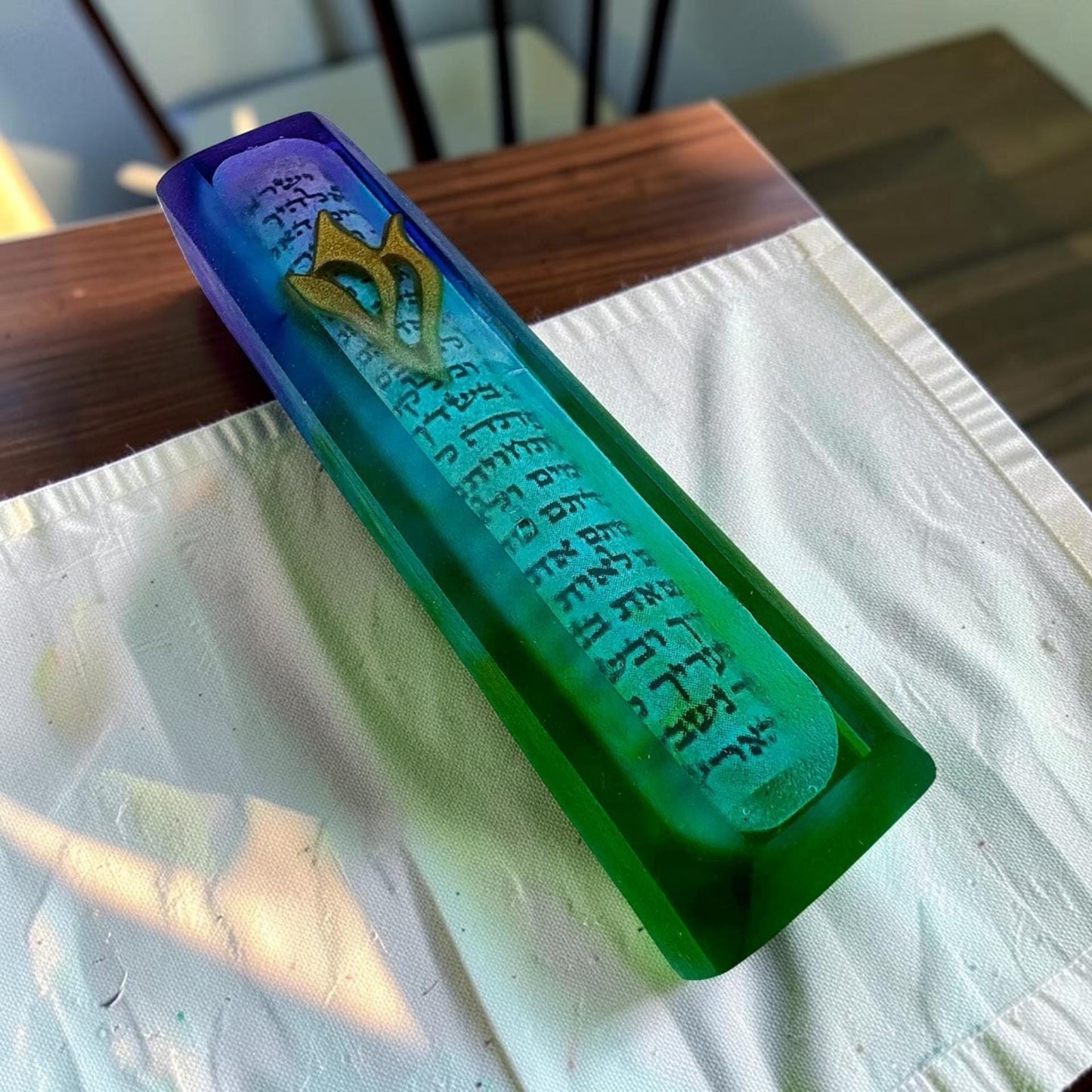 Handmade Resin Mezuzah Case