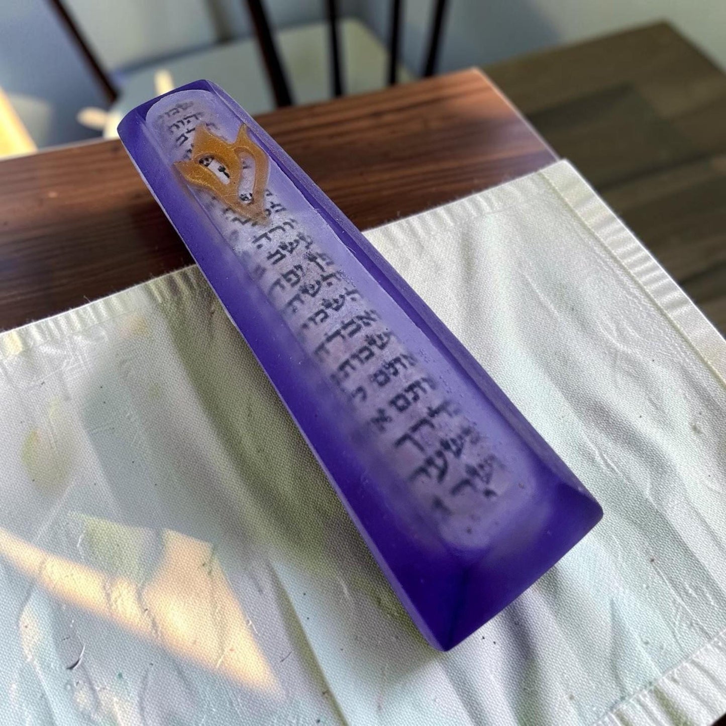 Handmade Resin Mezuzah Case