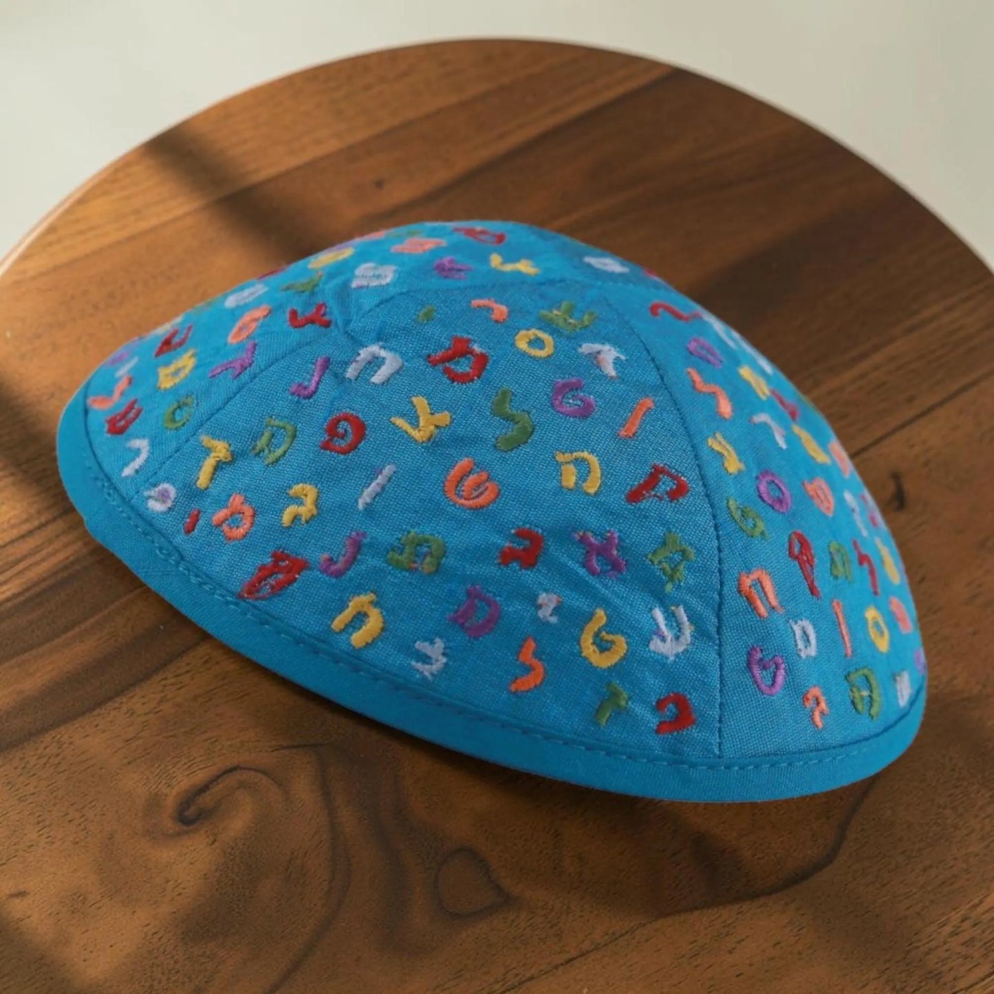 Alphabet Embroidered Kids Kippah