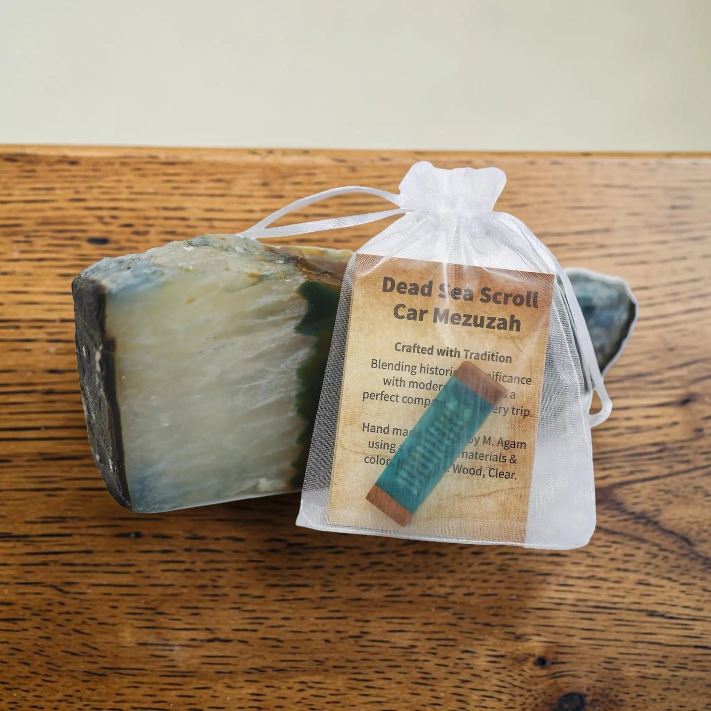 Handmade Car Mezuzah with Traveler's Prayer