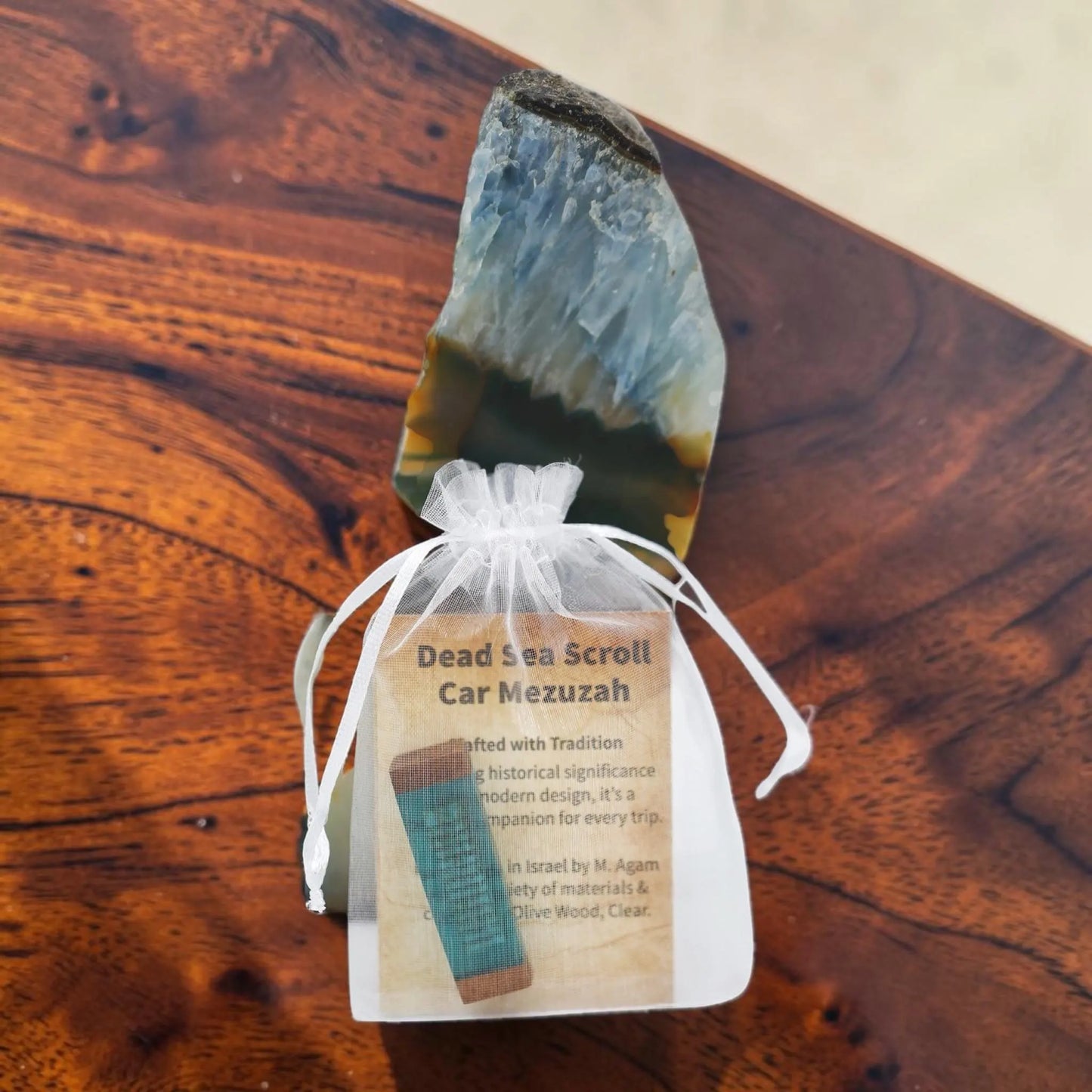 Handmade Car Mezuzah with Traveler's Prayer