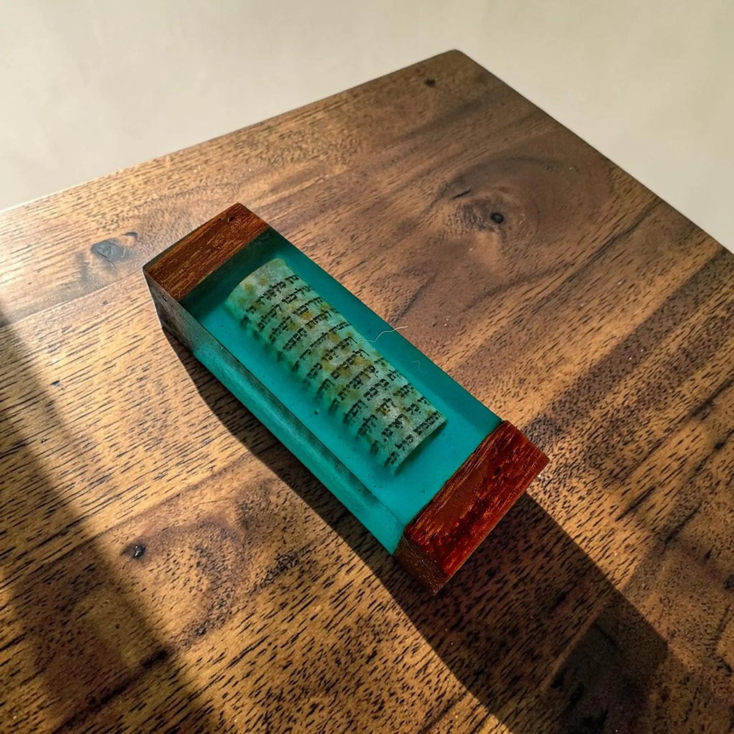 Handmade Car Mezuzah with Traveler's Prayer