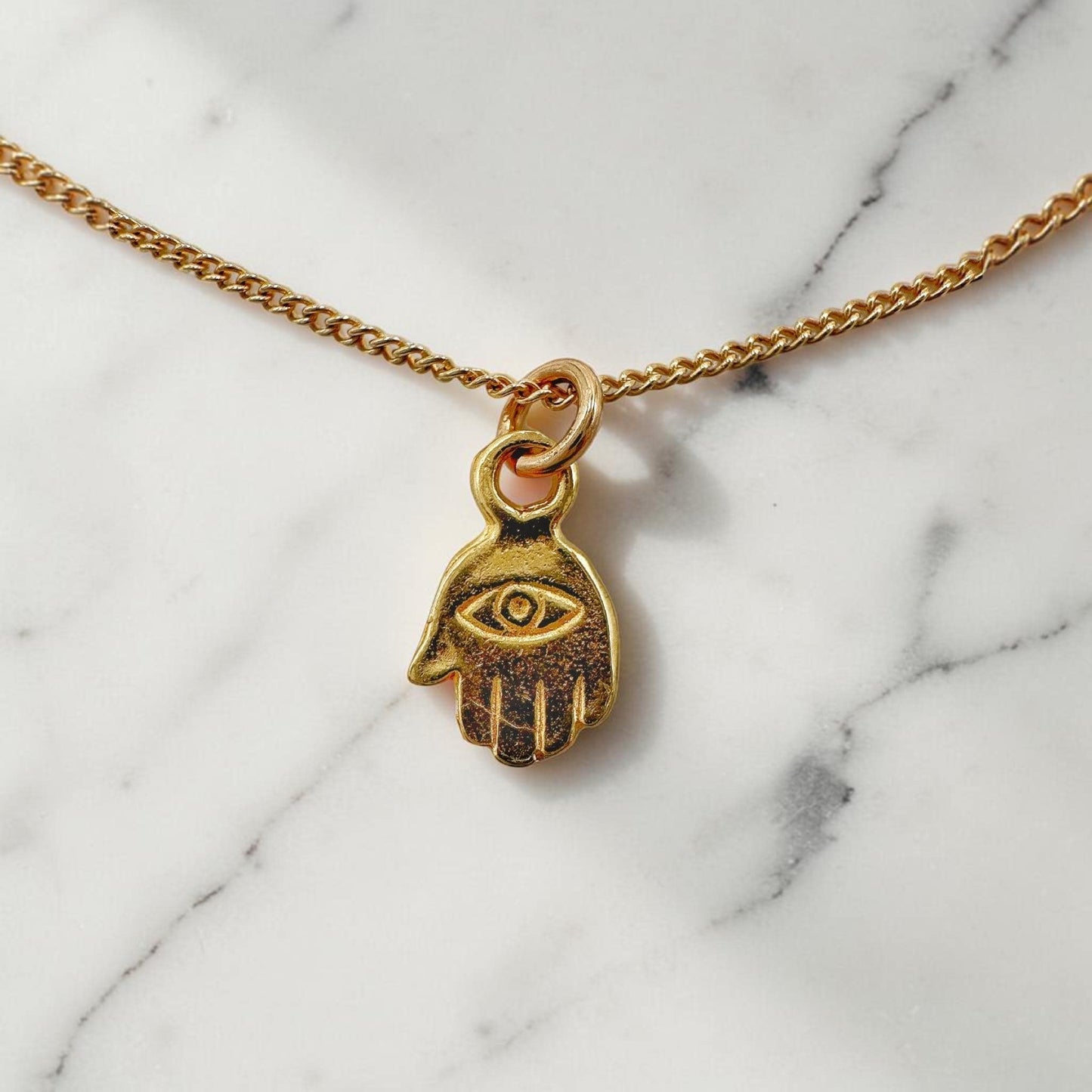 Mini Sterling Silver/Gold Filled Hamsa Necklace