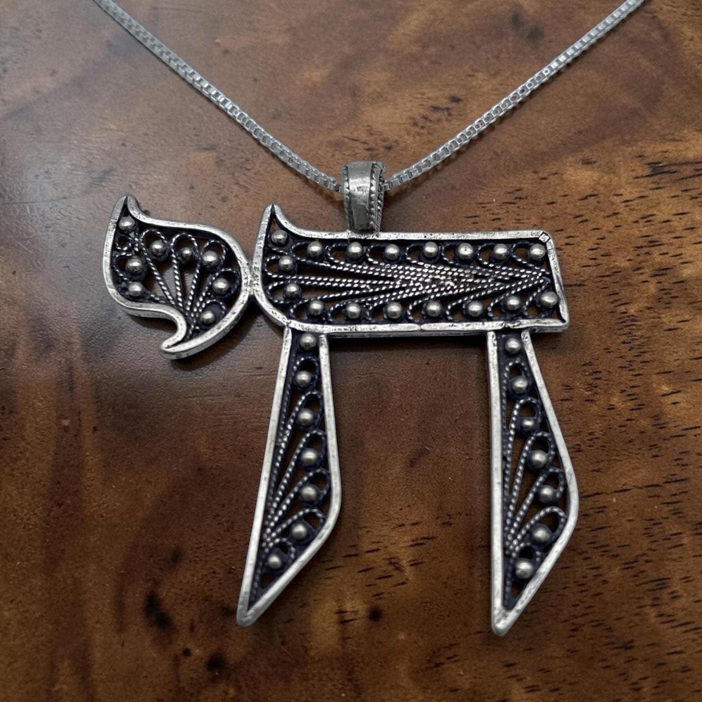 Sterling Silver Chai Necklace