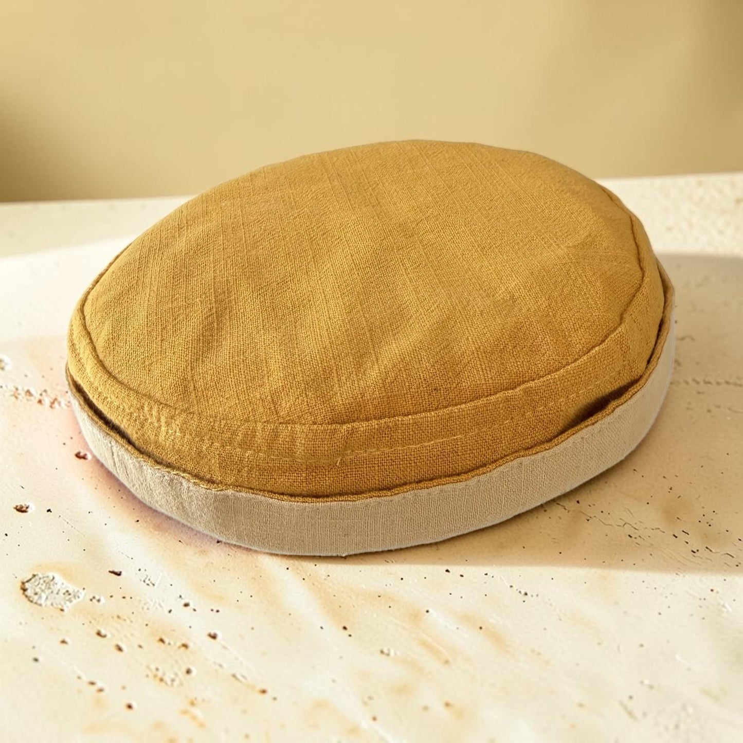 Beige & Antique Gold, Two-in-One Jewish Kippah