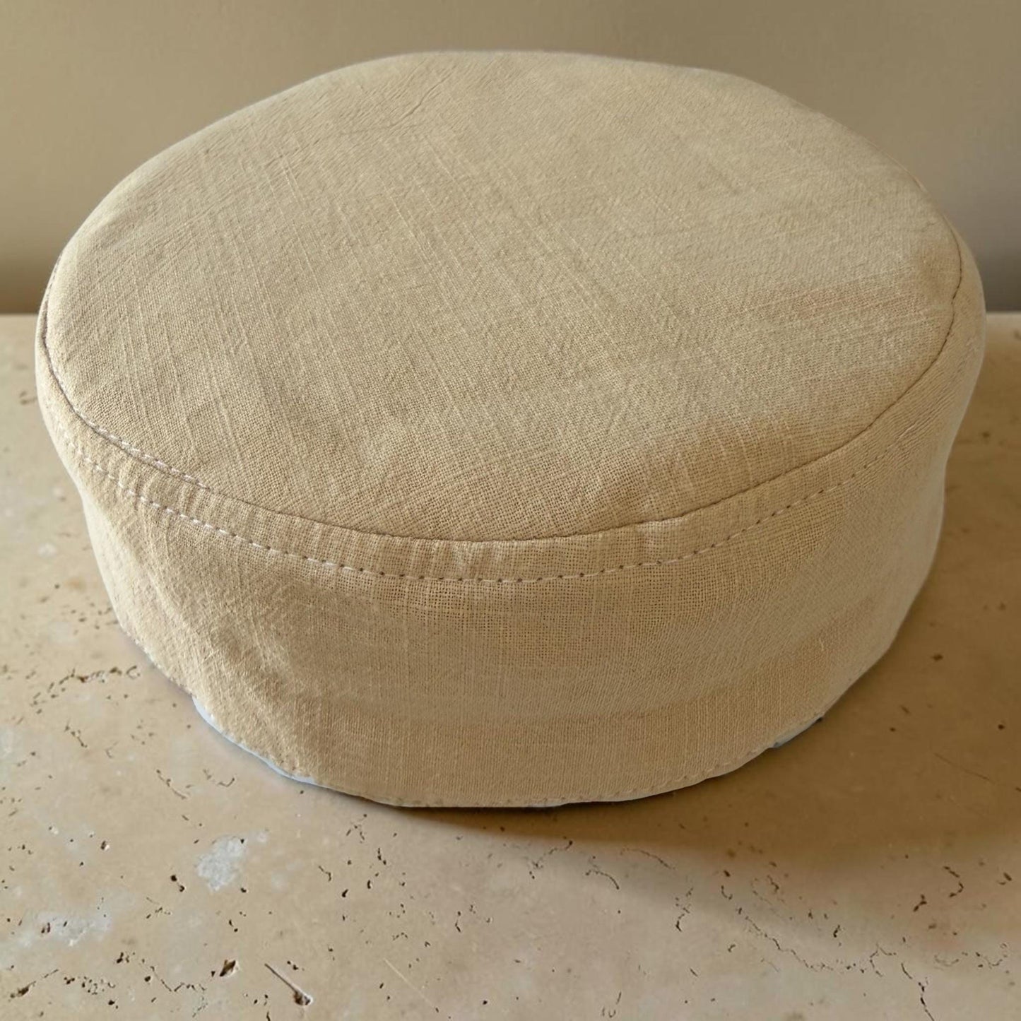 Beige & Antique Gold, Two-in-One Jewish Kippah