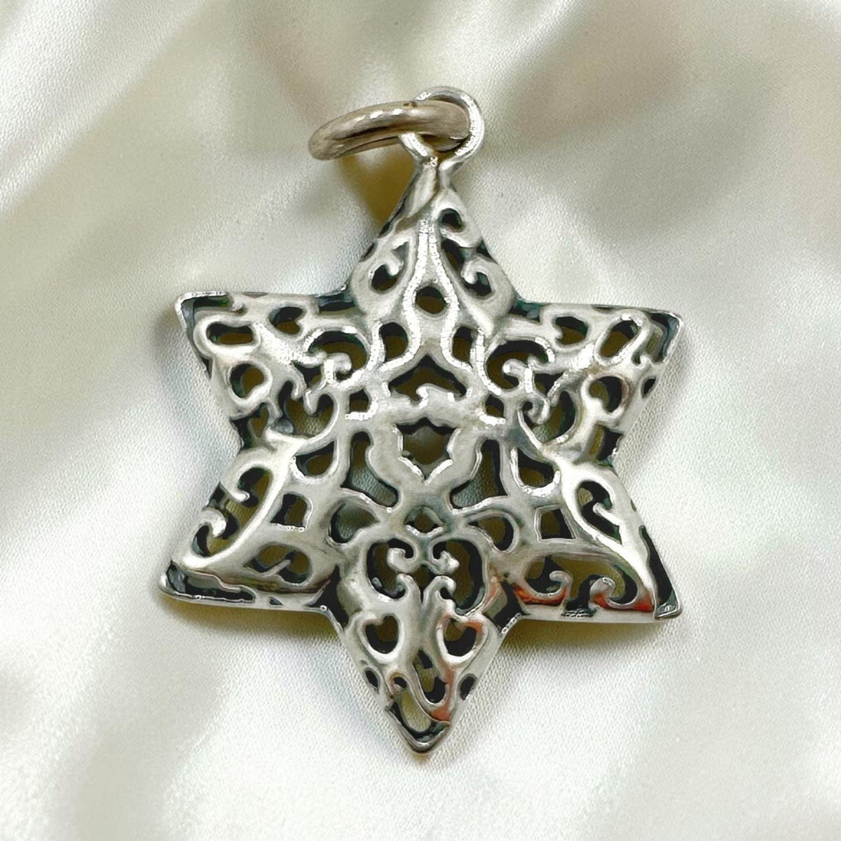 Collier étoile de David en argent sterling