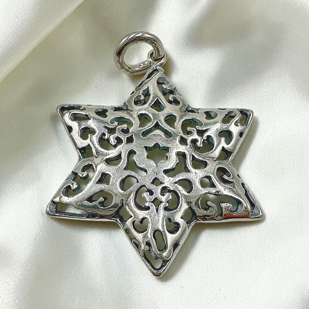 Collier étoile de David en argent sterling
