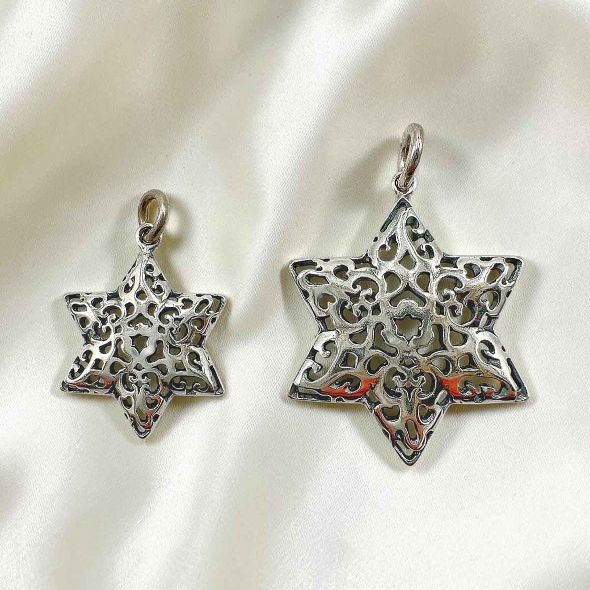 Collier étoile de David en argent sterling