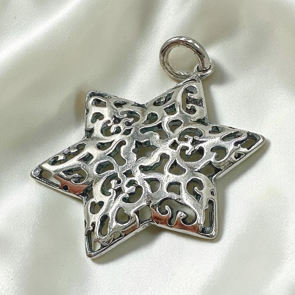Collier étoile de David en argent sterling