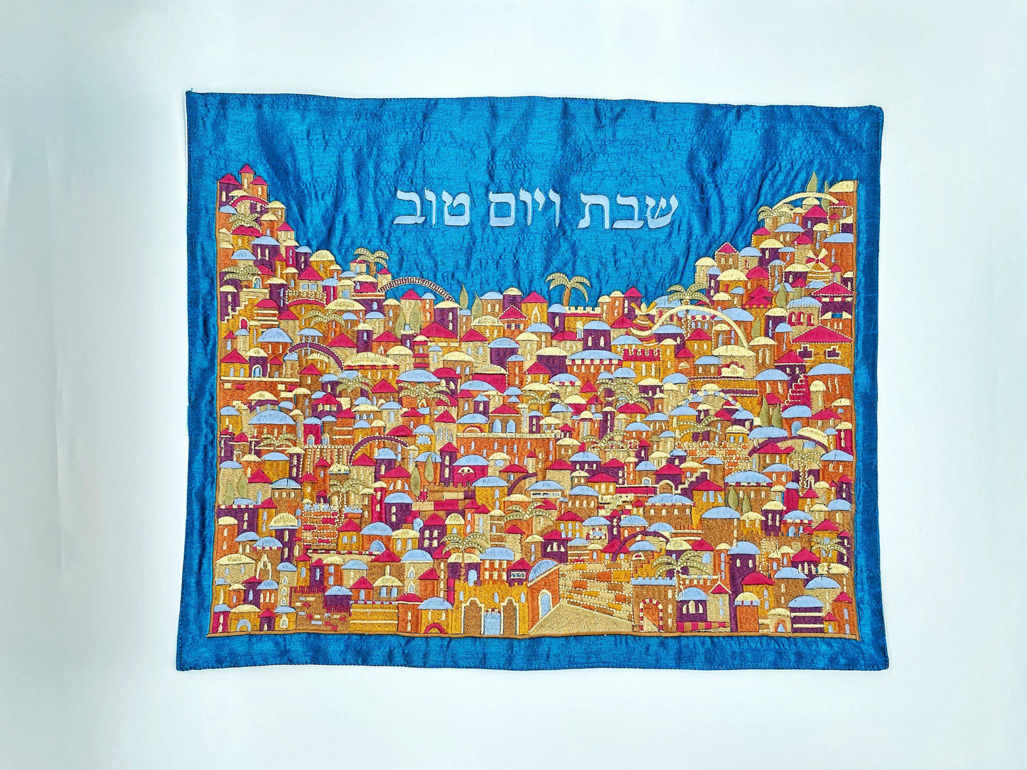 Embroidery Jerusalem challah cover
