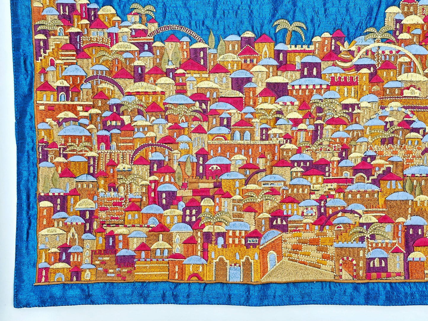 Embroidery Jerusalem challah cover