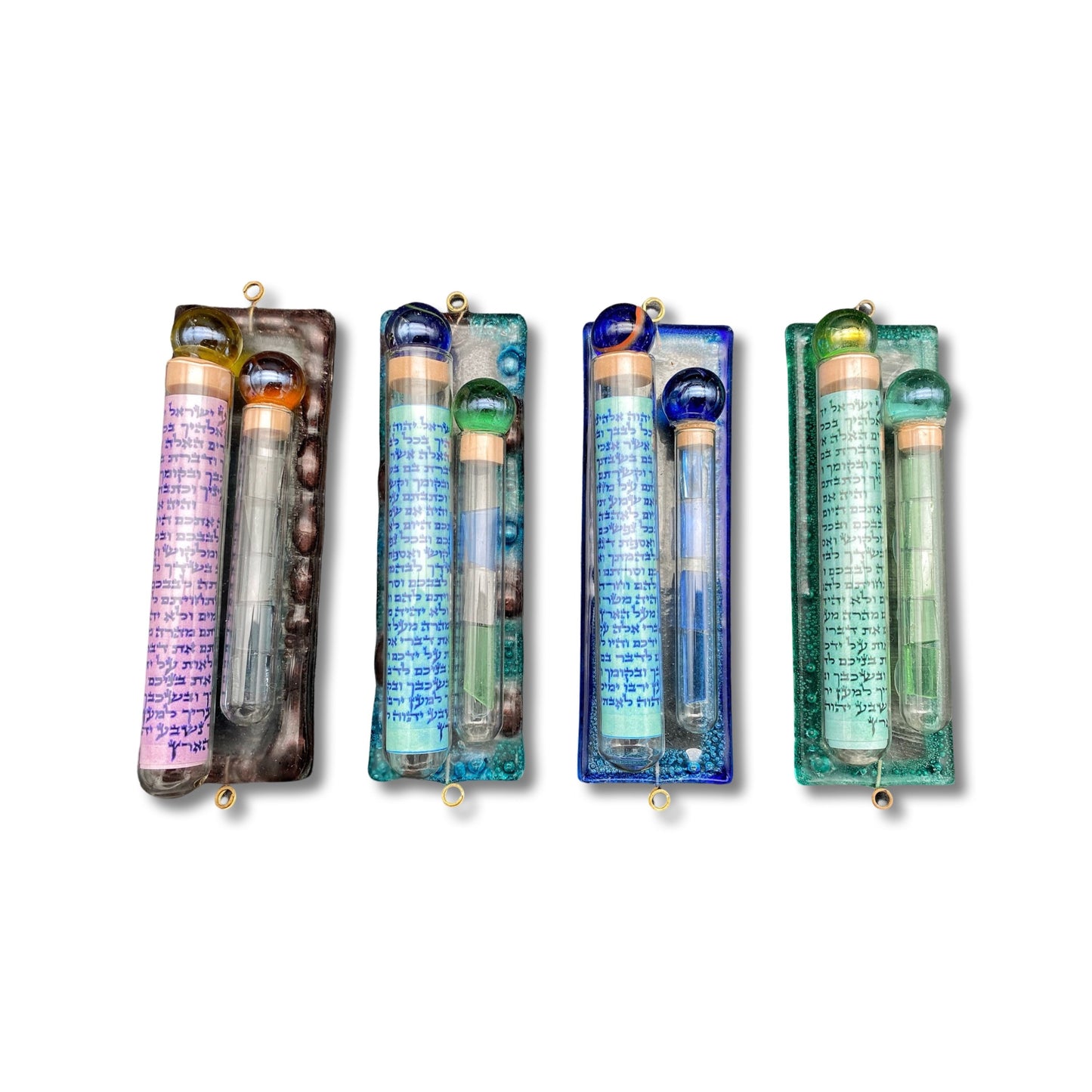 wedding Glass Mezuzah Case