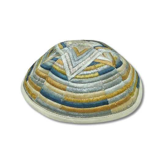 Gold Star of David Embroidered Kippah