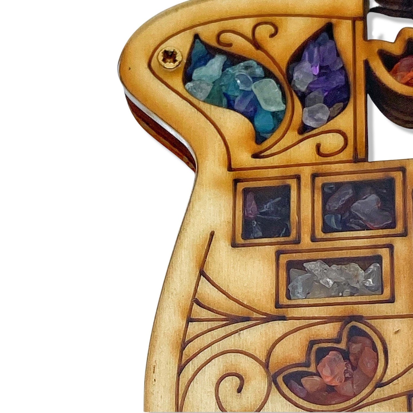 Wood Double Hamsa Home Blessing