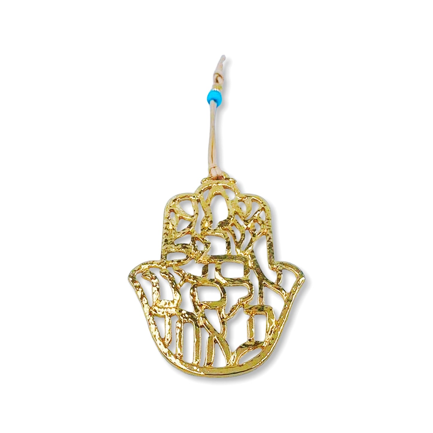 Gold Hamsa Wall Decoration Shema Israel