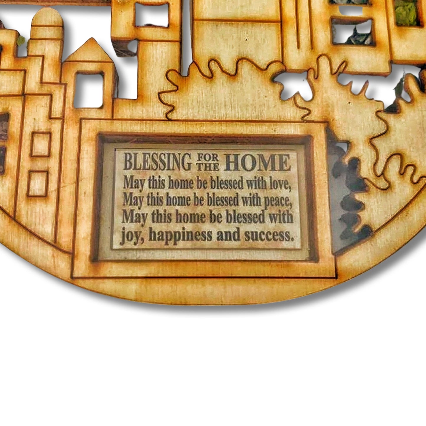 Wood Hamsa Home Blessing Jerusalem Design