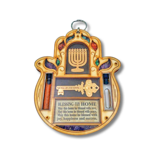 Wood Hamsa Home Blessing