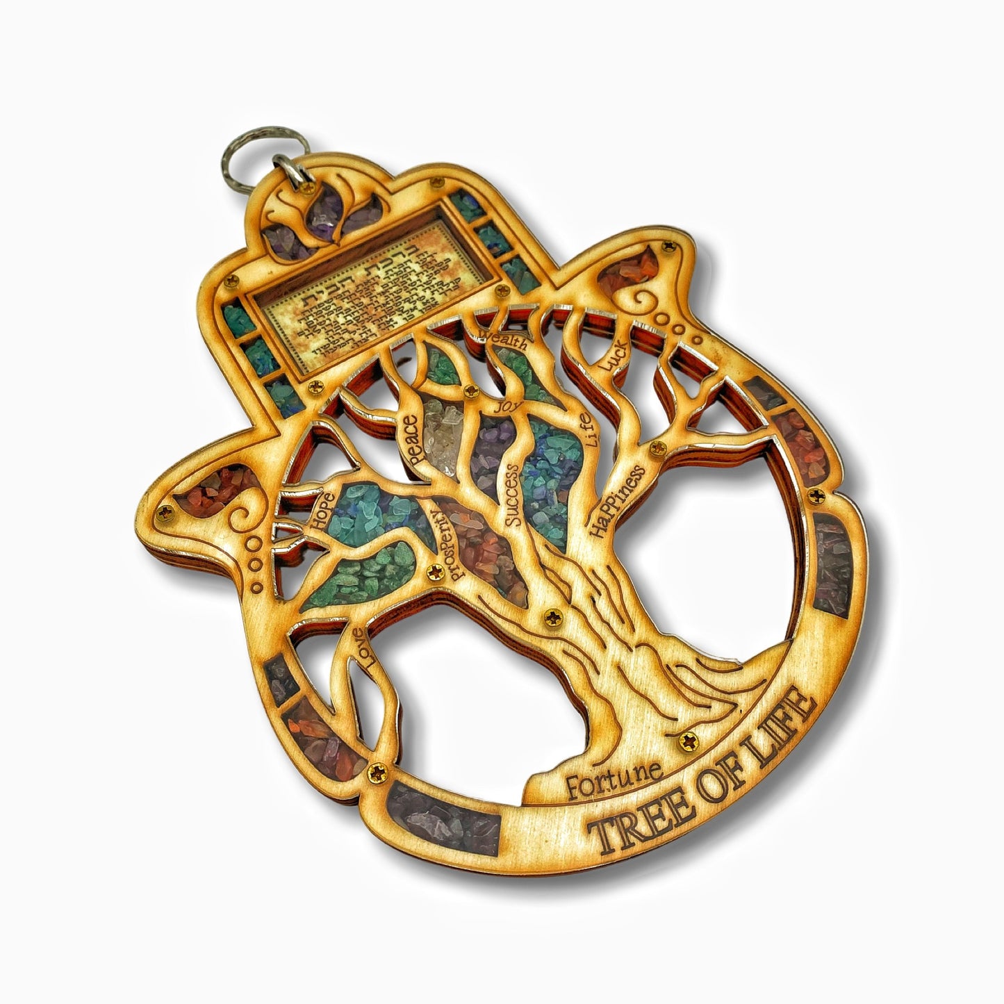 Wood Hamsa & Tree Of Life Home Blessing
