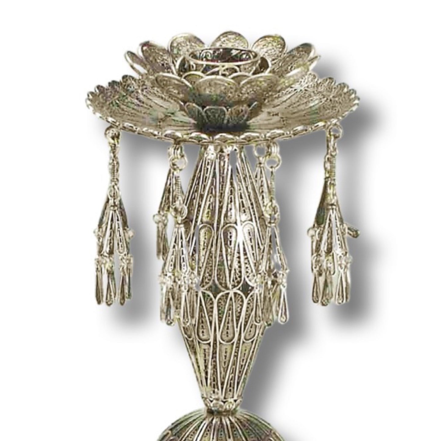 Big Sterling Silver Shabbat Candle Holders